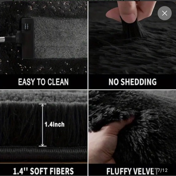 Luxurious Fluffy Large Shag Rug  Ultra Soft, Plush, Fuzzy, Durable 5x8ft - Picture 7 of 9